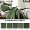 SunStyle Home Olive Green Quilt King Size, Lightweight Comforter Blanket Bedspread Soft Reversible Coverlet for All Season 3pcs Army Green Square Quilted Bedding Set (1 Quilt 2 Pillow Shams)(106"x96") view 3