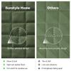 SunStyle Home Olive Green Quilt King Size, Lightweight Comforter Blanket Bedspread Soft Reversible Coverlet for All Season 3pcs Army Green Square Quilted Bedding Set (1 Quilt 2 Pillow Shams)(106"x96") view 4