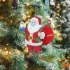 2020 Christmas Ornament Santa in Quarantine Keepsake Unique Luxury Ornament Christmas Tree Hanging Ornaments for Tree Xmas Decoration(3 Pcs) B view 3