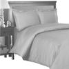 100% Egyptian Cotton Duvet Cover Set, 3 Pieces 500-TC Luxury Soft Bedding Set with Button Closure, Oversize Queen (98 x 98), Silver Grey Stripe view 1