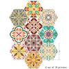 Hexagon non-slip floor sticker Hexagon Peel and Stick Wallcovering Self-Adhesive Tile Waterproof Oil Proof Stickers for Kitchen Living Room Bathroom Floor Tile Removable Decals, DIY Mur 7.87" X 9.05" view 2