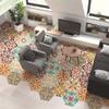 Hexagon non-slip floor sticker Hexagon Peel and Stick Wallcovering Self-Adhesive Tile Waterproof Oil Proof Stickers for Kitchen Living Room Bathroom Floor Tile Removable Decals, DIY Mur 7.87" X 9.05" view 3