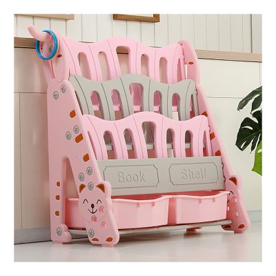QWEASDF Bookshelf for Kids, Kids Book Rack/Toddler Bookshelf/Child Book Display/Kid Small Bookshelf, for Reading Rooms, Bedrooms, Toddler's Room,Pink,2