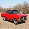 Iconic Arts Vintage 1965 Red Pontiac GTO Car Laminated Poster 18x24 view 1