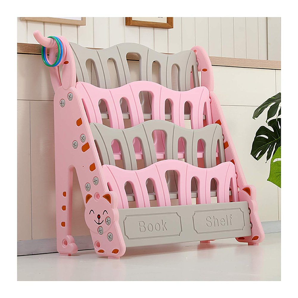 QWEASDF Bookshelf for Kids, Kids Book Rack/Toddler Bookshelf/Child Book Display/Kid Small Bookshelf, for Reading Rooms, Bedrooms, Toddler's Room,Pink,1