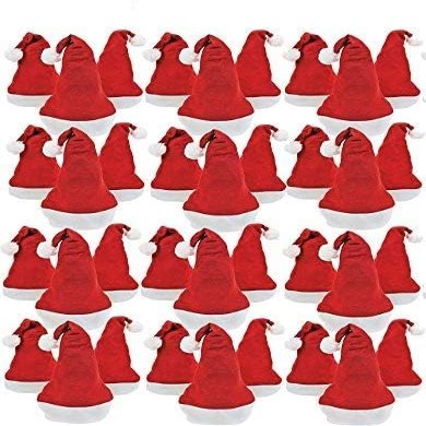 Bottles N Bags Bulk Santa Hats 240 Adult Sized Santa Hats for Holiday Parties and Festive Christmas,Thin Material (240 Case)