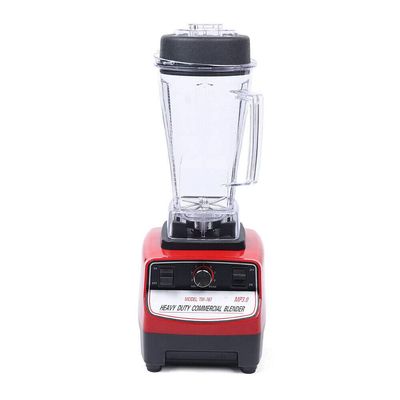 110V Professional 2L 1500W 2HP Heavy Duty Commercial Grade Countertop Electric Mixer Juicer Mixer Food Processor for Crushing Ice, Frozen Dessert, Soup,Fish,Speed 4300RPM (Red+White)