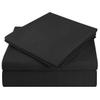 6-PCs Bed Sheet Set - Real 500 Thread Count Egyptian Cotton 6 Pieces Sheet Set Fit Up to 15-18" Deep Pocket Solid Pattern (Full, Black) view 1