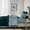 100% Egyptian Cotton 3 Piece Queen Duvet Cover and Pillow Shams, Premium Hotel Comforter Quilt Cover, 800 Thread-Count Breathable Sateen-Weave with Zipper Closure, Corner-Ties - Queen, Teal Blue view 2