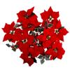 ciciTree Red Christmas Artificial Poinsettia Garland String Lights for Garden Fireplace Door Decoration view 4