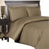 100% Egyptian Cotton Duvet Cover Set, 3 Pieces 500-TC Luxury Soft Bedding Set with Zipper Closure, Twin/Twin XL, Taupe Stripe view 1