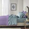 100% Egyptian Cotton 3 Piece Queen Duvet Cover and Pillow Shams, Premium Hotel Comforter Quilt Cover, 800 Thread-Count Breathable Sateen-Weave with Zipper Closure, Corner-Ties - Queen, Lilac view 2