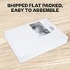 Bigso Box of Sweden Katia Collapsible Storage Box with Labelframe for Easy Identification - Simple Assembly Without Tools - Decorative Storage Boxes with Lids - 11.3in x 15.4in x 6.4in - White view 2