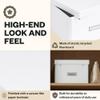 Bigso Box of Sweden Katia Collapsible Storage Box with Labelframe for Easy Identification - Simple Assembly Without Tools - Decorative Storage Boxes with Lids - 11.3in x 15.4in x 6.4in - White view 4