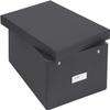 Bigso Box of Sweden Katia Collapsible Storage Box with Labelframe for Easy Identification - Simple Assembly Without Tools - Decorative Storage Boxes with Lids - 11.3in x 15.4in x 6.4in - Grey view 4