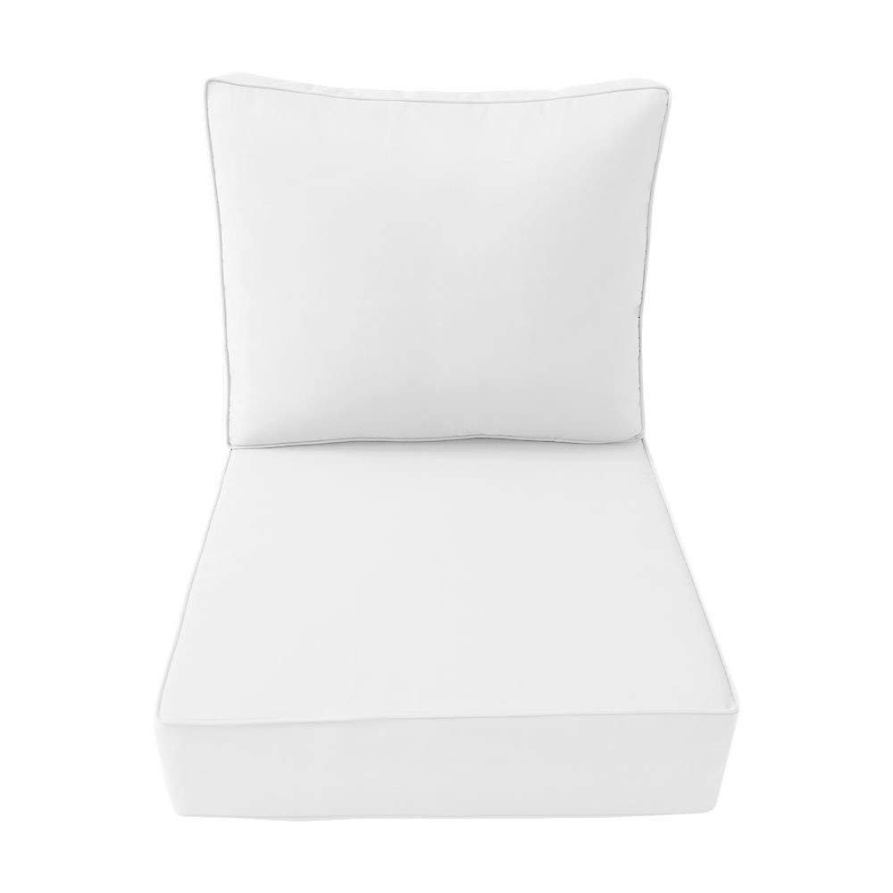 DBM IMPORTS *Cover ONLY*-Outdoor Deep Seat Backrest Pillow Slipcover Piped Trim Medium-AD106