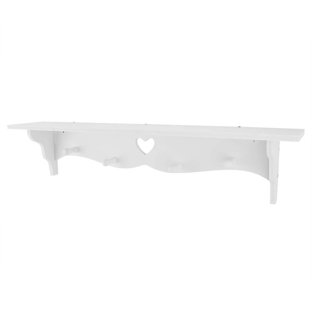 BHDD Coat Rack Hook Floating Ledges White Shelf, Wall Shelf, for Household for Bedroom