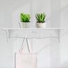 BHDD Coat Rack Hook Floating Ledges White Shelf, Wall Shelf, for Household for Bedroom view 3