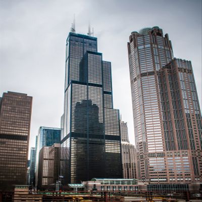 Iconic Arts Downtown Chicago City Skyline Laminated Poster 18x24