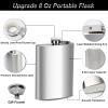 BEDEONE 8 Oz Flask for Men, Leakproof Stainless Steel Flask with Funnel, Ideal for Camping and Gifting view 2