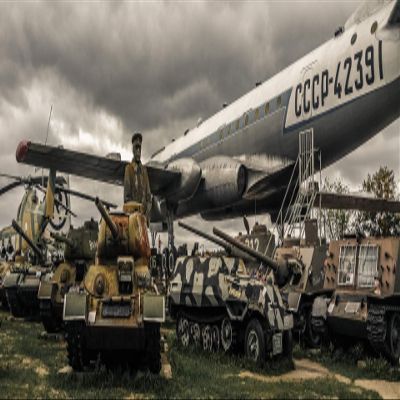 Iconic Arts Military Vehicle Museum Laminated Poster 24x36