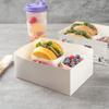 Restaurantware Bio Tek 8.4 x 6 x 3.5 Inch Burger Trays 100 Disposable Paper Food Trays - Recyclable Sturdy White Paper Movie Snack Trays For Meals Snacks And Baked Goods view 4