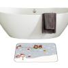 Amagical Christmas Branch with Owls Bells and Bird and Snowman Pattern 4 Piece Bathroom Mat Set Shower Curtain Set Bath Mat Contour Mat Toilet Cover Shower Curtian 12 Hooks view 4