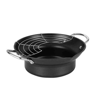 Japanese Style Tempura Fryer, Household Induction Cooker, Gas Stove, Universal Steaming And Frying, Multifunctional Kitchen Cooker,24cm