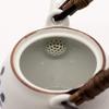 24to3 Nishitomi Pottery Arita Ware Earthenware Bottle (Ceramic Tea Strainer) 11.8 fl oz (350 ml), Flower Point Pattern, Made in Japan, White view 4