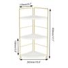 3-Tier Kitchen Spice Rack , Standing Rack,Triangle Bathroom Countertop Storage Shelf ,Cosmetic Organizer Holder , Stackable Cabinet Organizer , Kitchen Counter Shelf , Corner Spice Rack ,Golden view 2