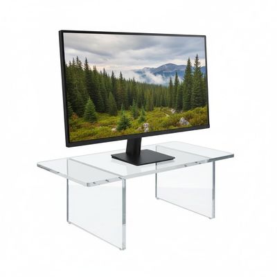 Azar Displays 515379 Acrylic Monitor Risers, Clear Showcase Shelf for Food, Dessert, Jewelry Display Stand, 22"W x 9"H 1/2"