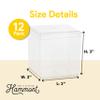 Hammont Acrylic Box - Party Favor Gift Boxes - Clear Cube with Rounded Edges for Gifts, Weddings, Treats, Candies & Accessories - Square Home Storage Boxes | 3x3x3 (12 Pack) view 2