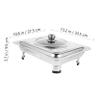 Cabilock 1pc Stainless Steel Tray Cover Serving Dish for Food Snacks and Desserts Design for Kitchen and Buffet Use view 2