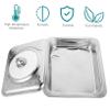 Cabilock 1pc Stainless Steel Tray Cover Serving Dish for Food Snacks and Desserts Design for Kitchen and Buffet Use view 3