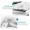 Cabilock 1pc Stainless Steel Tray Cover Serving Dish for Food Snacks and Desserts Design for Kitchen and Buffet Use view 4