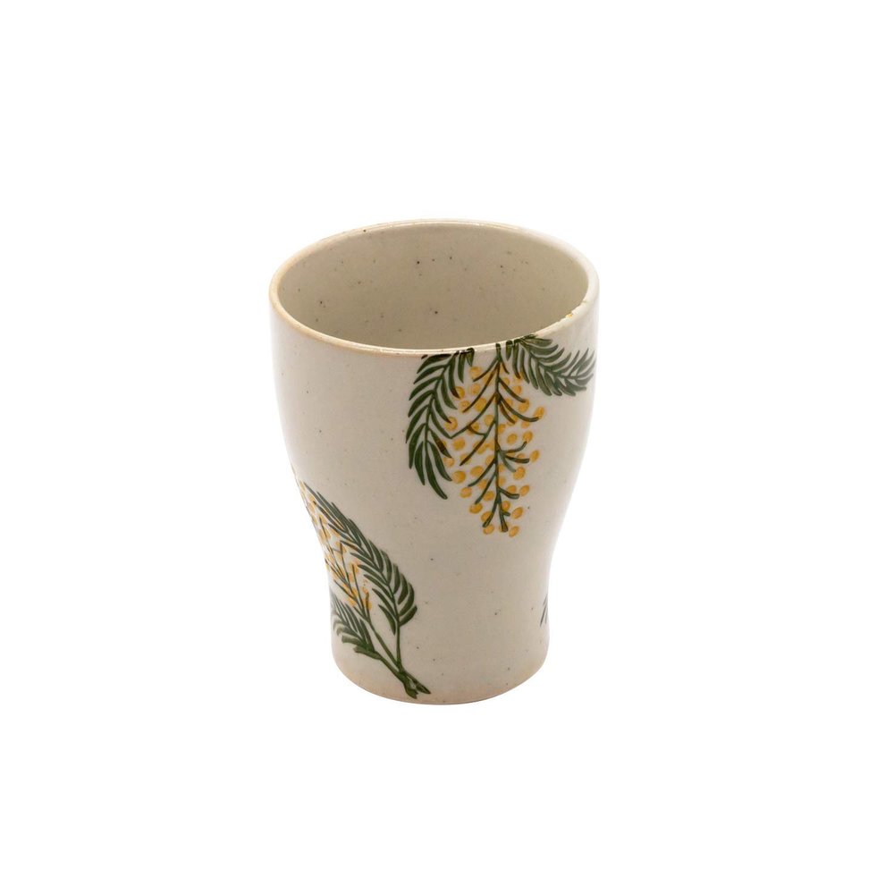 24to3 Nishitomi 478106 Hasami Pottery, Isayama Pottery, Small Tea Cup, Mimosa, Made in Japan