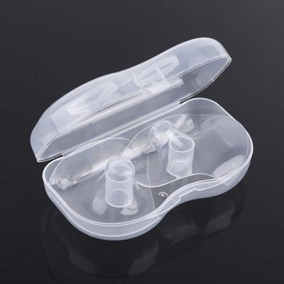 PimeO 2Pcs Ultra-Thin Silicone Nipple Shield Protector Baby Breast Milk Feeding