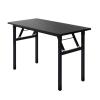 Desk Computer Home Office Folding Sturdy Writing for Small Spaces No Assembly Required (Color : Black, Size : 120X60CM) view 1