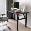 Desk Computer Home Office Folding Sturdy Writing for Small Spaces No Assembly Required (Color : Black, Size : 120X60CM) view 2