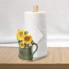 MASSJOY Paper Towel Holder with Sunflower Flower Decor, Resin Crafts Display for Kitchen Cafe Western Restaurant Cake Shop Dessert Shop. view 2