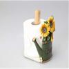 MASSJOY Paper Towel Holder with Sunflower Flower Decor, Resin Crafts Display for Kitchen Cafe Western Restaurant Cake Shop Dessert Shop. view 4