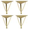 ACXZ Gold Adjustable Furniture Legs 10/11/12inch, Modern Designer Nordic Stainless Steel Feet for Sofa, Couch, Cabinet, TV Stand, Closets, Set of 4 view 1