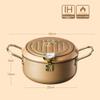 Fryer with Thermometer, Household Temperature Control And Oil-Saving Small Fryer, Non-Stick Deep Frying Pan, Japanese Style Tempura Frying Pan,D view 2