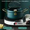 Fryer with Thermometer, Household Temperature Control And Oil-Saving Small Fryer, Non-Stick Deep Frying Pan, Japanese Style Tempura Frying Pan,D view 4