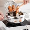 Temperature Controlled Small Deep Fryer, Tempura Small Deep Frying Pan, 304 Stainless Steel Fries, Chicken Cutlet Fryer,20cm view 2