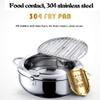 Temperature Controlled Small Deep Fryer, Tempura Small Deep Frying Pan, 304 Stainless Steel Fries, Chicken Cutlet Fryer,20cm view 3