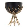 A&B Home 11 x 11 x 12.5 Nickel/Black Twig Bowl Large 1Ea/Ctn view 2
