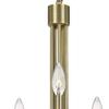 Benjara BM233250 26.5 x 24.5 x 24.5 in. Metal Chandelier with 5 Candelabra Holders, Gold view 3