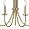 Benjara BM233250 26.5 x 24.5 x 24.5 in. Metal Chandelier with 5 Candelabra Holders, Gold view 4