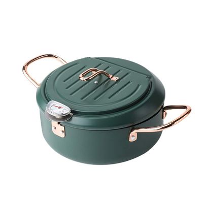 Oil And Temperature Control Fryer, 304 Stainless Steel Tempura Fryer, Portable Household Kitchen, Fuel-Saving Induction Cooker, Gas Stove Fryer,24cm